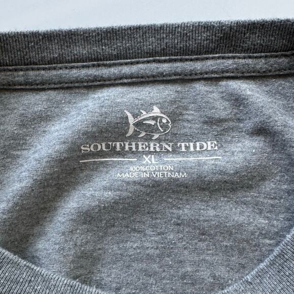 Southern Tide Long Sleeve T-Shirt Gray Size XL 100% Cotton - Picture 3 of 5